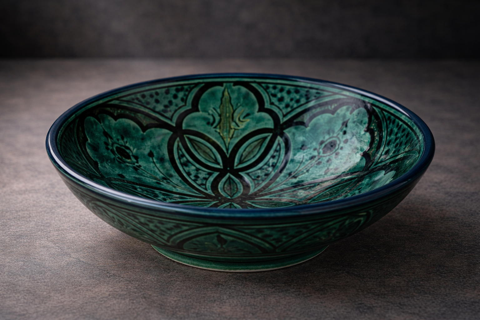 Emerald Calm Ceramic Bowl