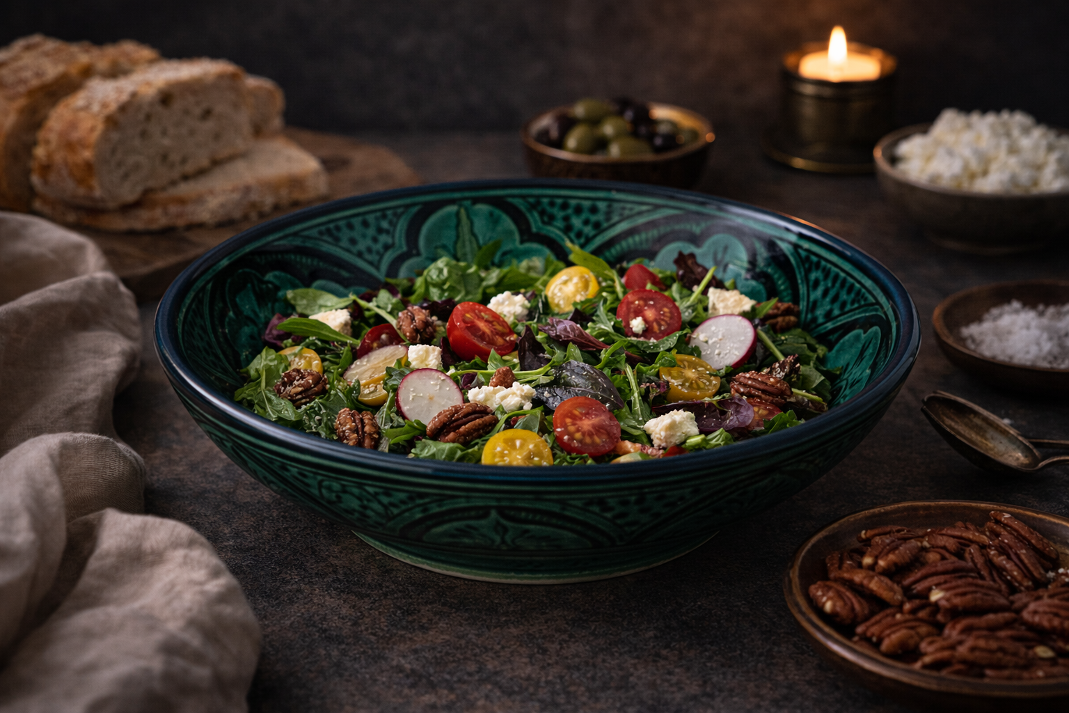 Emerald Calm Ceramic Bowl