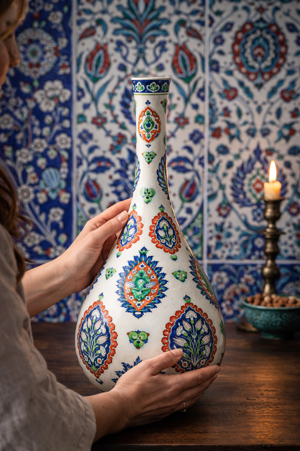 Blue Garden Drop Vase