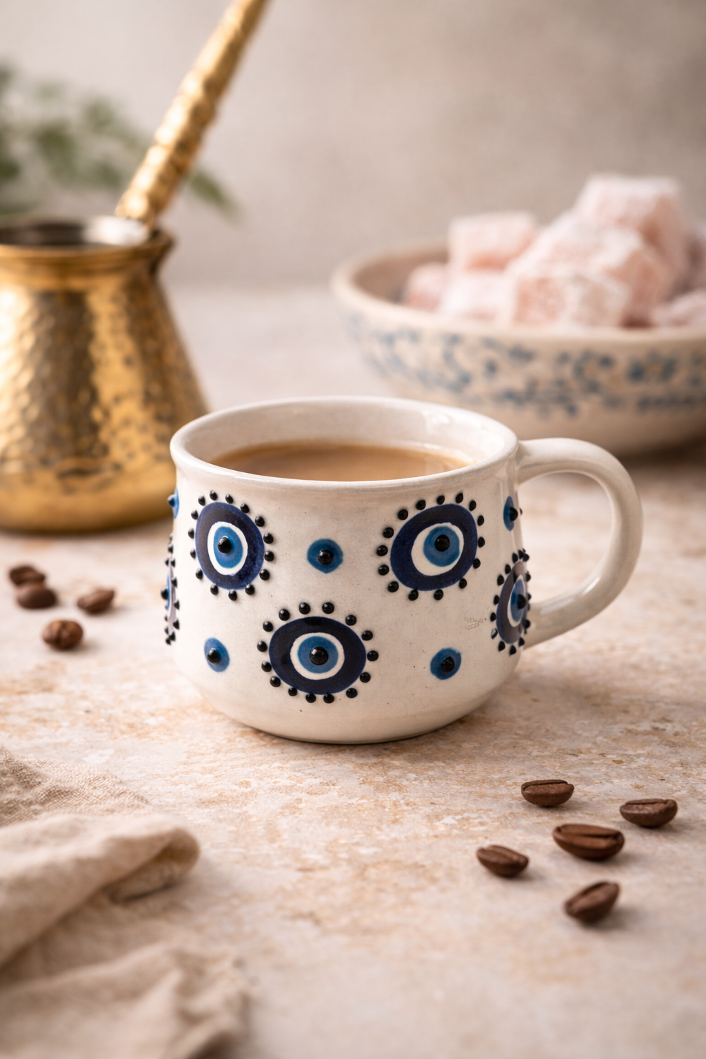 Nazar Bloom Handmade Turkish Coffee Cup