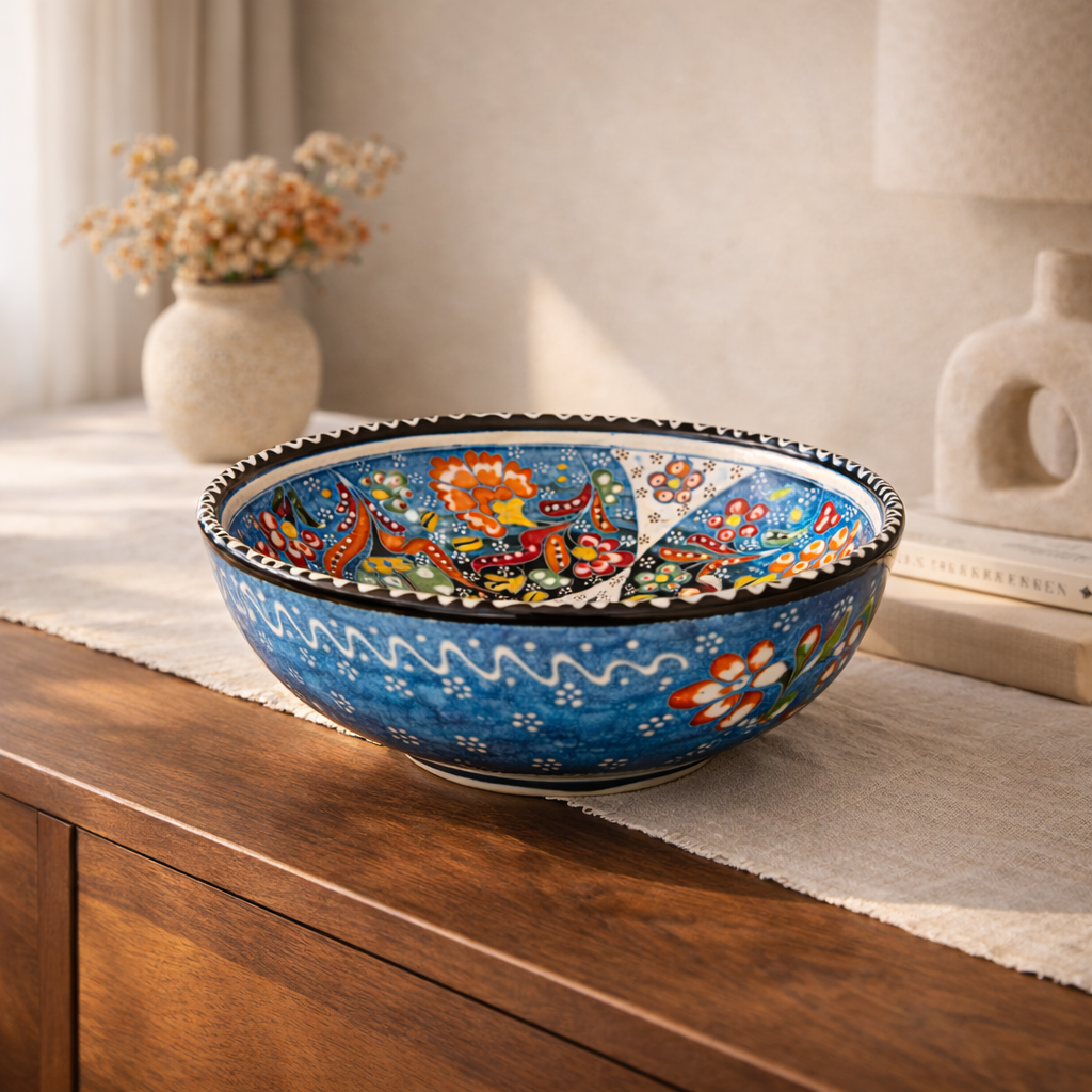 Blue Garden Ceramic Bowl
