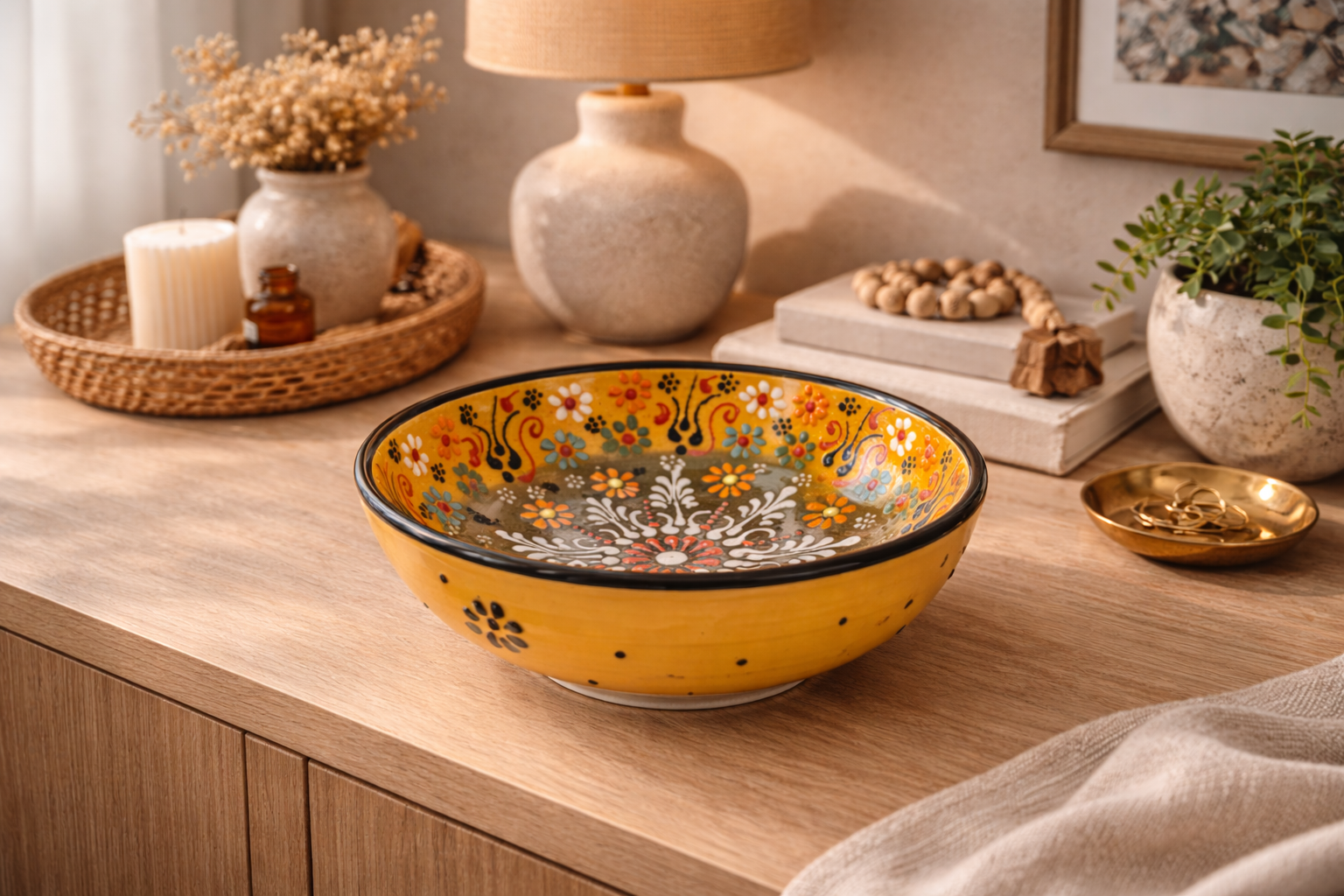 Golden Meadow Ceramic Bowl